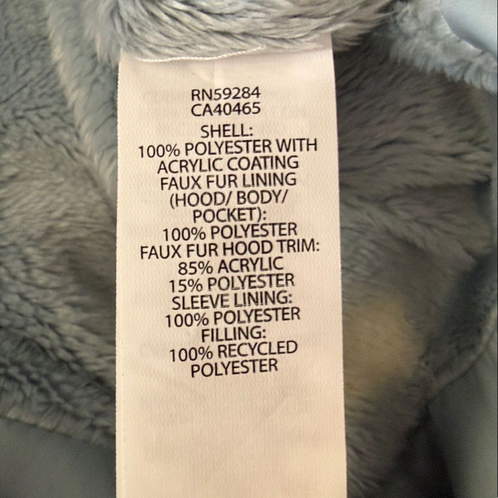 The Children’s Place Heavyweight Faux Fur Lined Puffer Jacket Blue Medium NWT - Picture 10 of 12